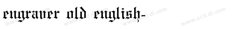 engraver old english字体转换